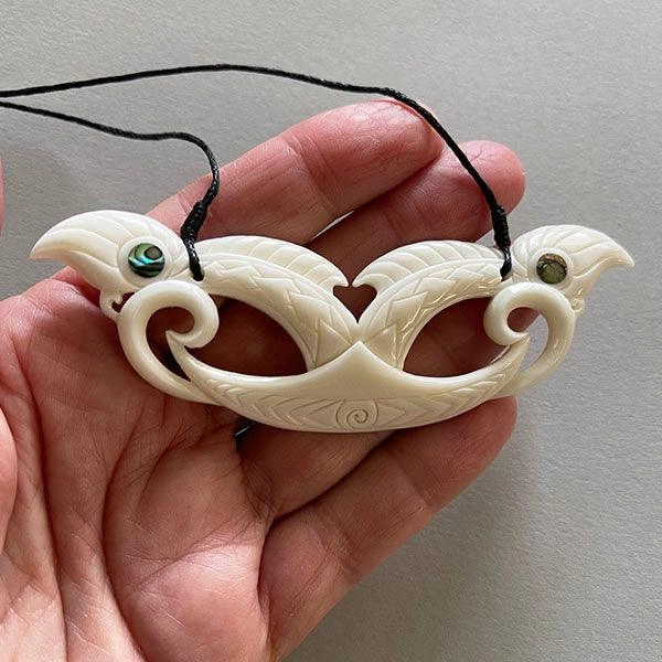 Tribal Maori Bone Manaia Necklace Amulet Protection