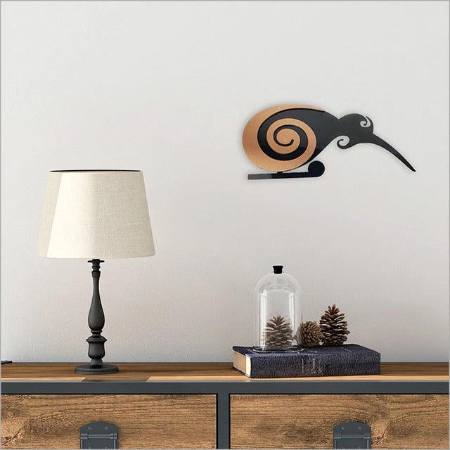 Koru Kiwi Charm: Two-Tone Wall Art. A Touch of New Zealand Magic.